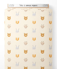Tissu - Têtes d'animaux mignons