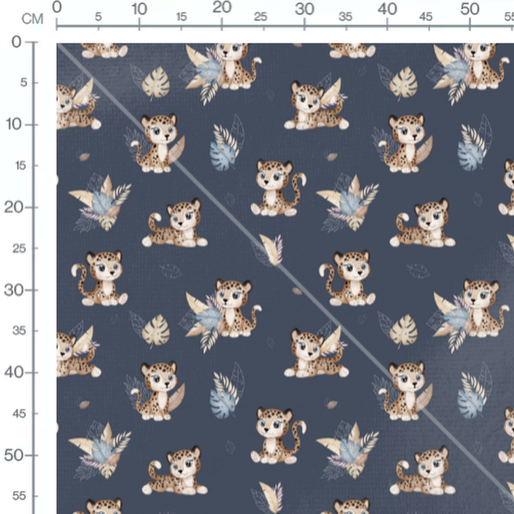 Tissu - Lapins nobles sur fond crème