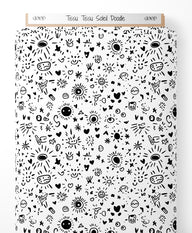 Tissu - Tissu Soleil Doodle