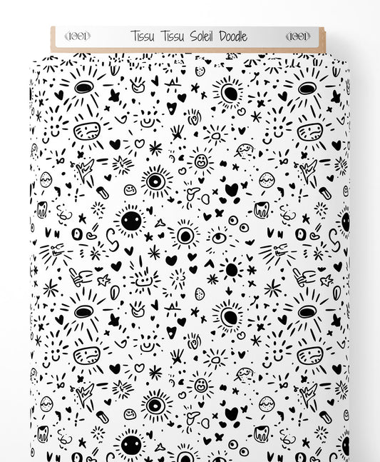 Tissu - Tissu Soleil Doodle
