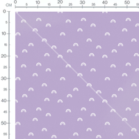 Tissu - Arcs blancs sur fond violet