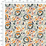 Tissu - Motifs organiques sur beige