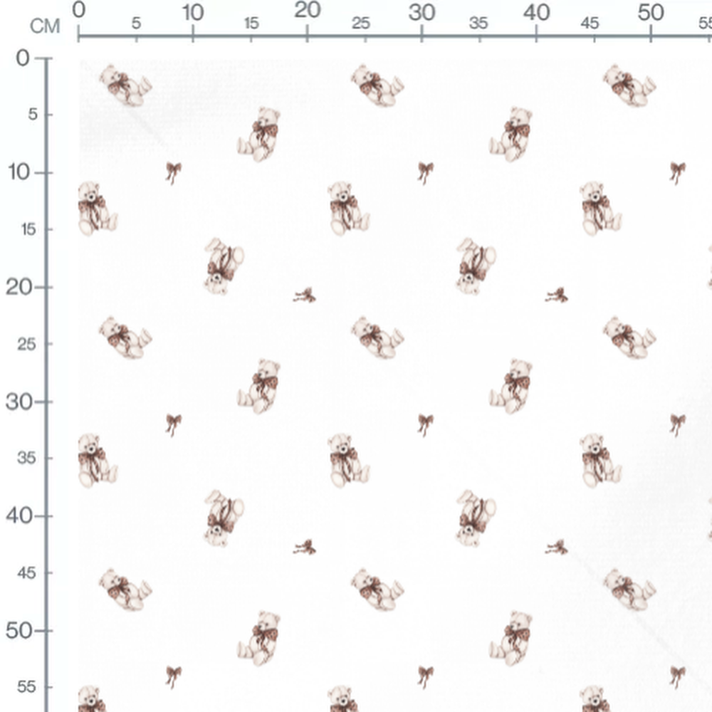 Tissu - Glaces marron et géométriques