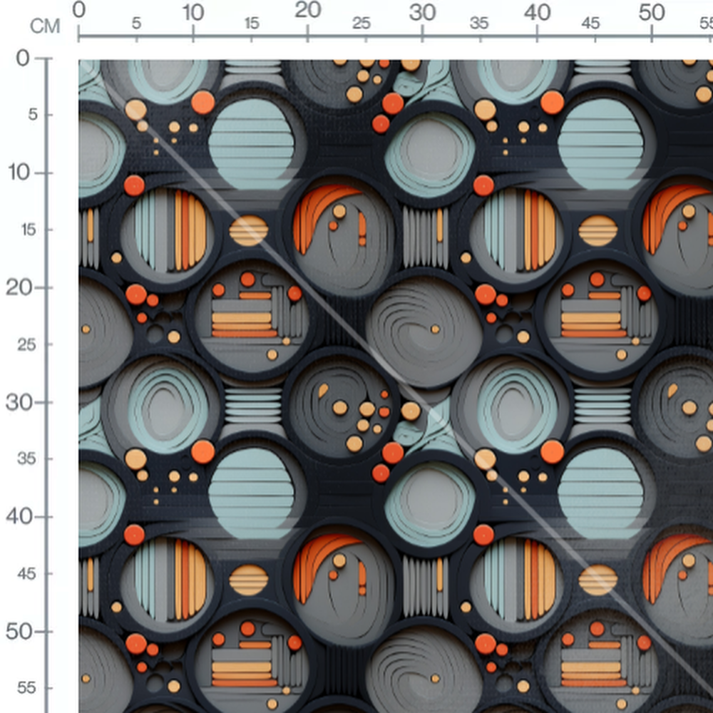 Tissu - Ronds Modernes Graphiques