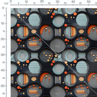 Tissu - Ronds Modernes Graphiques