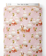 Tissu - Père Noël et lutins