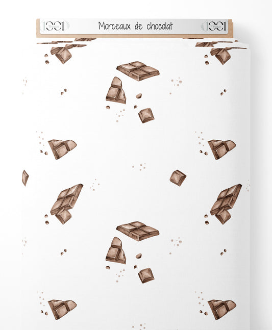 Tissu - Morceaux de chocolat
