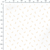 Tissu - Petites lunes beige