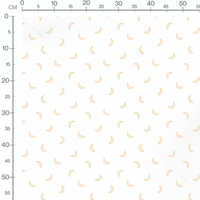 Tissu - Petites lunes beige