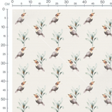 Tissu - Toucans et feuillages aquarelle