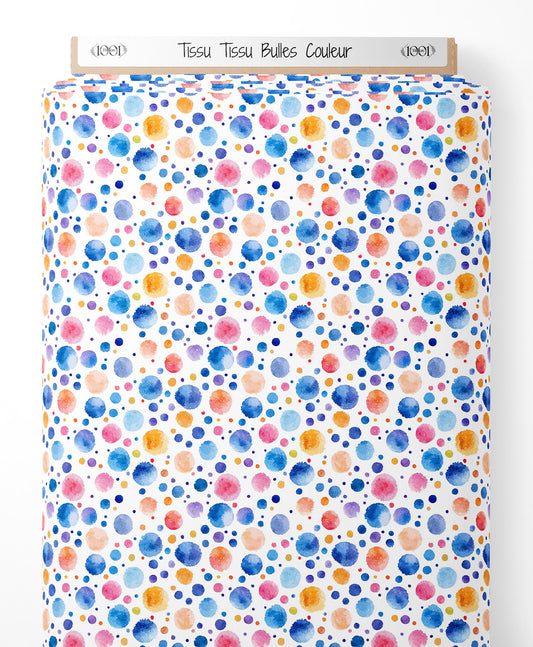 Tissu - Tissu Bulles Couleur