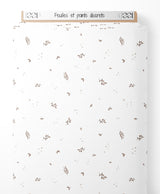 Tissu - Feuilles et points discrets