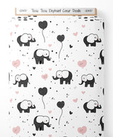 Tissu - Tissu Elephant Coeur Doodle
