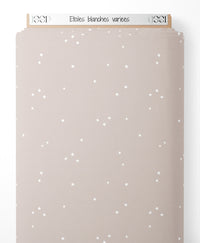 Tissu - Étoiles blanches variées