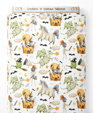 Tissu - Créatures et châteaux Halloween