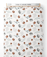 Tissu - Coraux et poissons marins