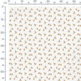 Tissu - Oiseaux rouges sur fond blanc