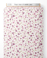 Tissu - Fleurs roses et violettes pâles