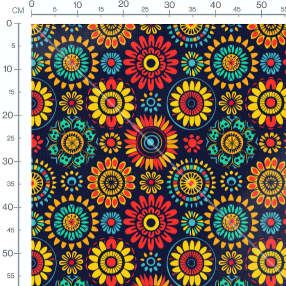 Tissu - mandala pop africain