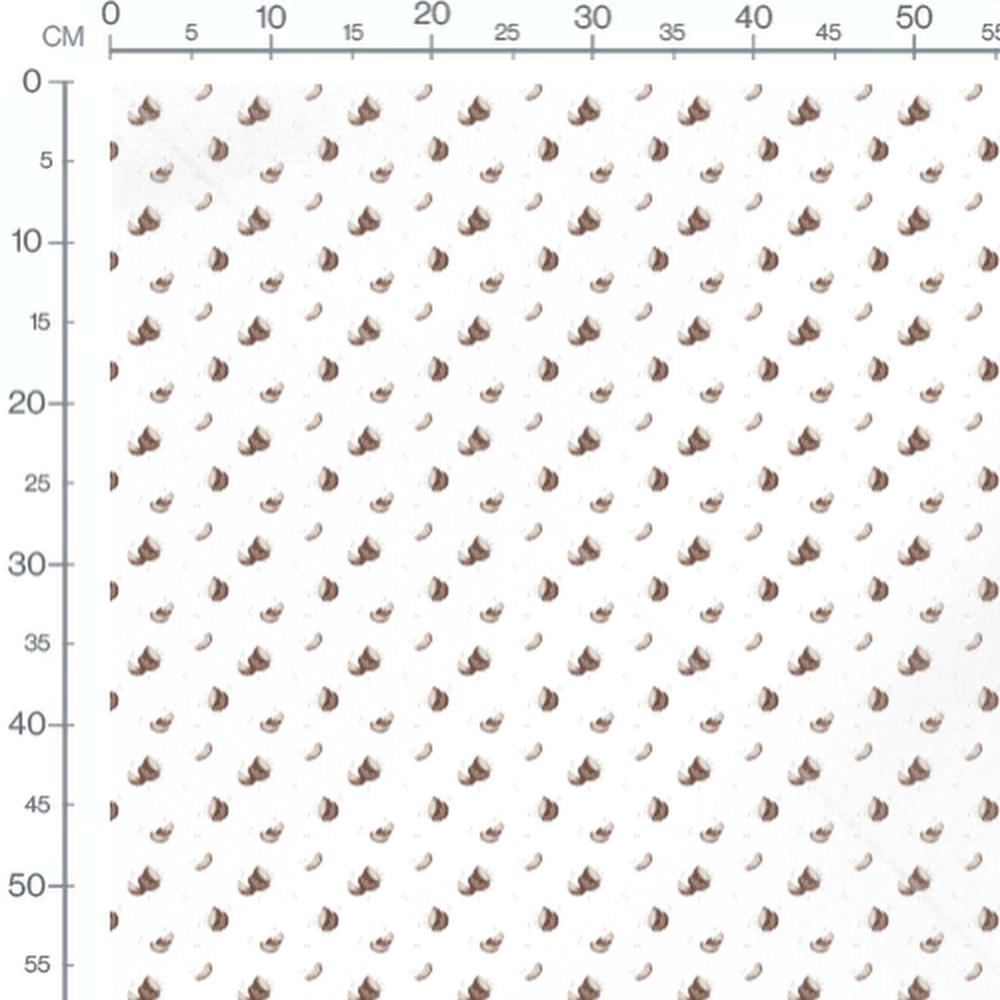 Tissu - Motif noix de coco