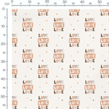 Tissu - Love marron et beige terreux