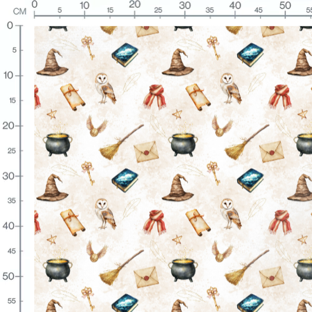 Tissu - Objets magiques et hibou