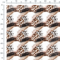 Tissu - imprime leopard effet fourrure