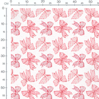 Tissu - Nœuds roses motifs variés