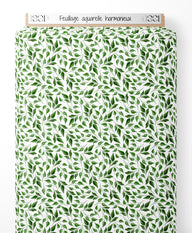 Tissu - Feuillage aquarelle harmonieux