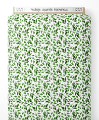 Tissu - Feuillage aquarelle harmonieux