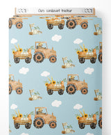 Tissu - Ours conduisant tracteur