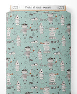 Tissu - Pirates et robots amusants