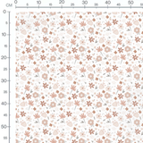 Tissu - Fleurs rose et beige variées