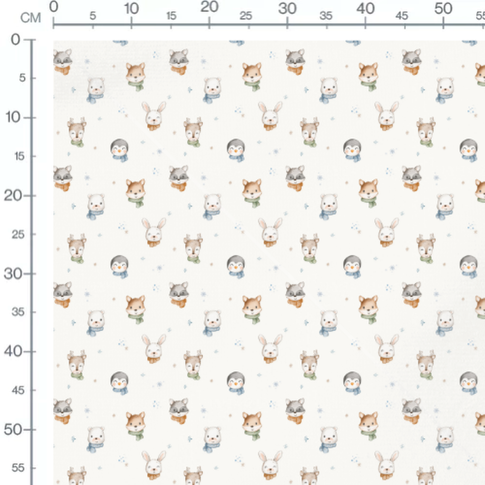 Tissu - Animaux en écharpes colorées