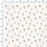 Tissu - Animaux en écharpes colorées