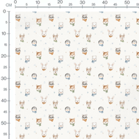 Tissu - Animaux en écharpes colorées