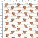 Tissu - Petits renards et feuillages
