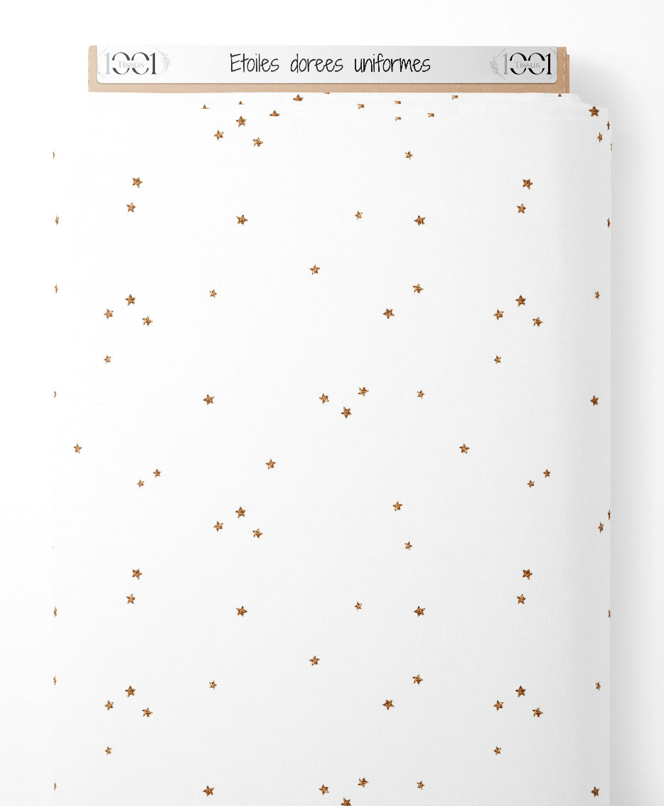 Tissu - Étoiles dorées uniformes