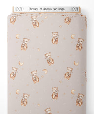 Tissu - Oursons et doudous sur beige