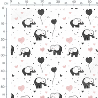 Tissu - Tissu Elephant Coeur Doodle