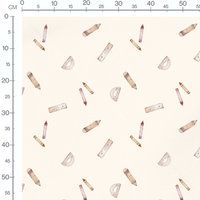 Tissu - Fournitures scolaires aquarelle