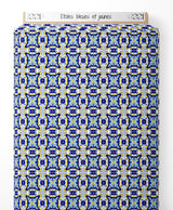 Tissu - Étoiles bleues et jaunes