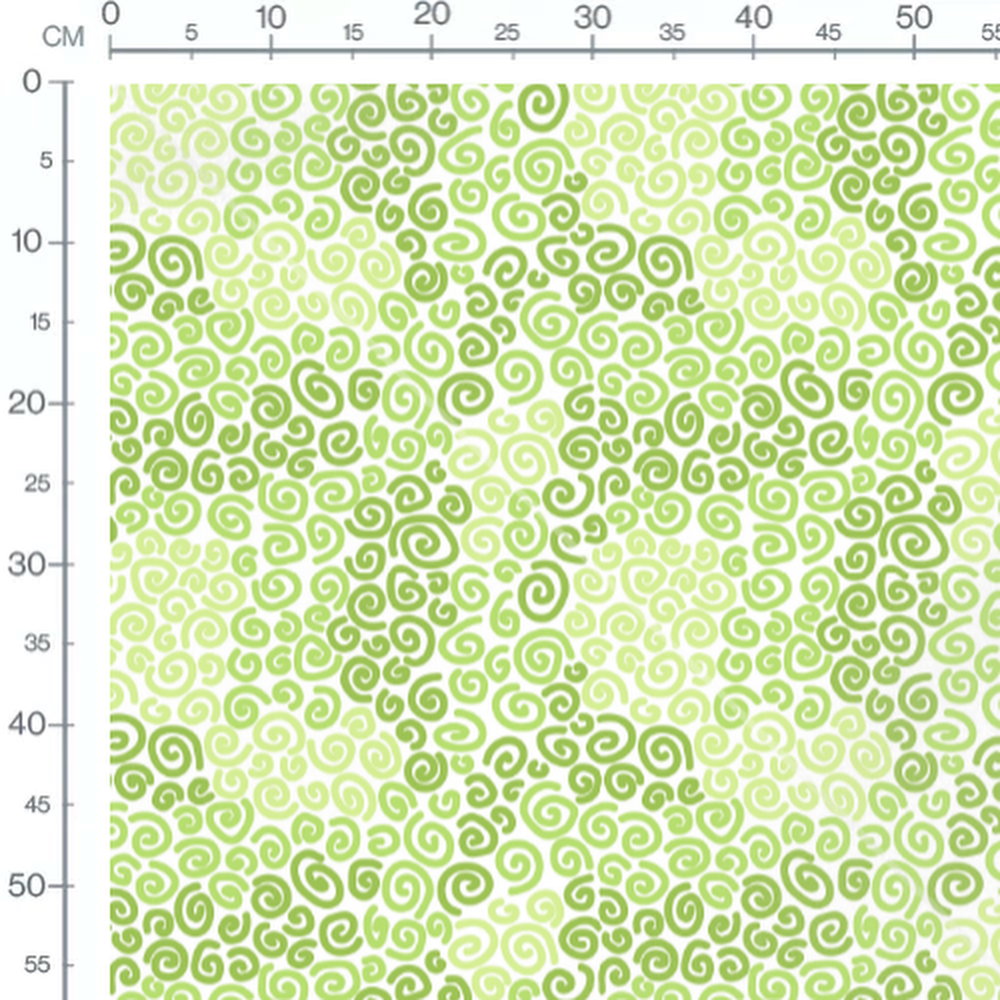 Tissu - Spirales vertes abstraites
