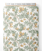 Tissu - Glands et branches brunes blanches