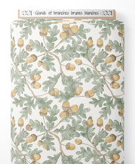 Tissu - Glands et branches brunes blanches