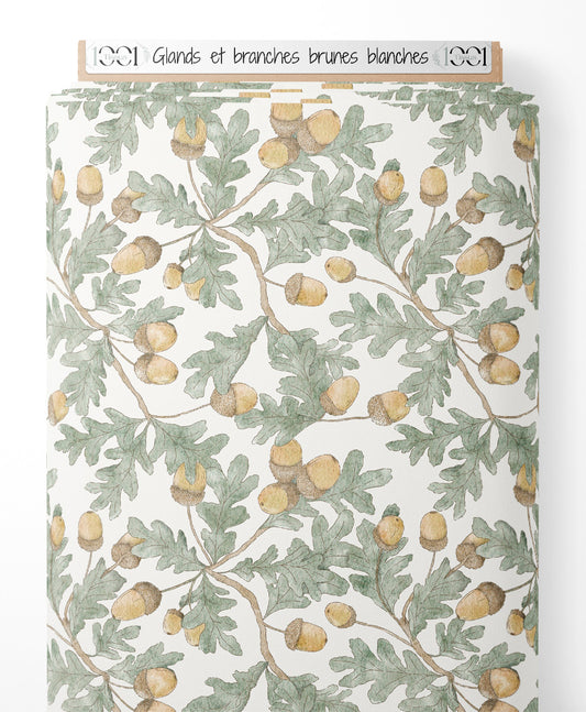 Tissu - Glands et branches brunes blanches