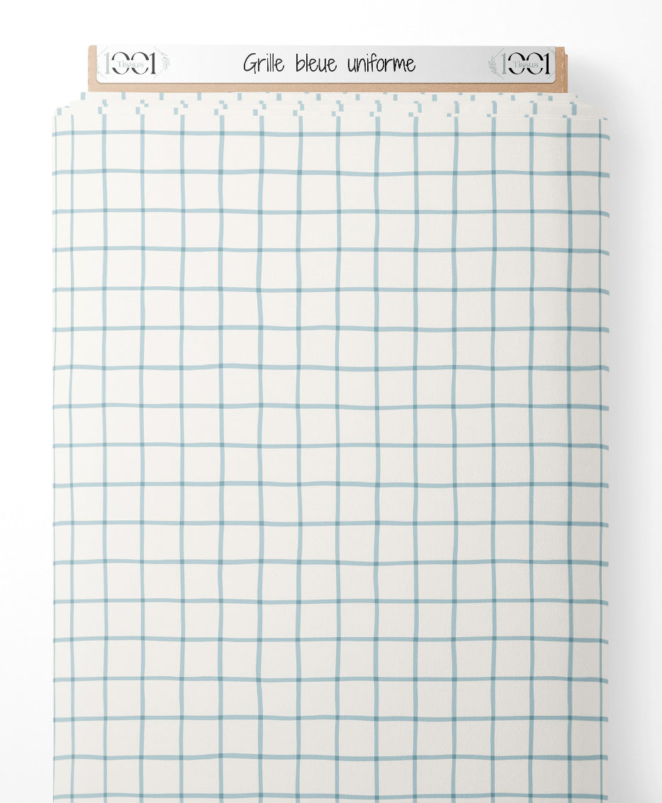 Tissu - Grille bleue uniforme