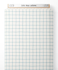 Tissu - Grille bleue uniforme