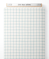 Tissu - Grille bleue uniforme