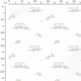 Tissu - Bouquets roses sur fond beige
